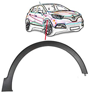 Parafanghino anteriore destro nero goffrato, Compatibile con RENAULT CAPTUR dal 01/2013 al 02/2017
