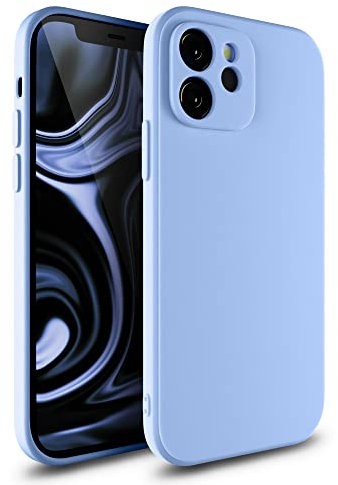 Etuano für iPhone 12 Mini Hülle Silikon, Handyhülle mit Kameraschutz Microfiber, Kratzfeste Rundumschutz Case (Purple, iPhone 12 Mini)