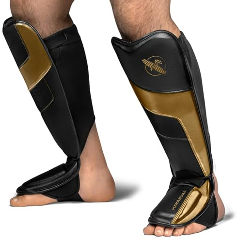 Hayabusa T3 Full-Back Scheenbeschermers - Zwart / Goud