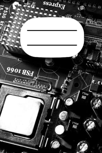 Motherboard PC Processor Technical Graph Paper Notebook: Journal with 120 grid paper pages, 6x9, 4x4, perfect for technical university and high school students.