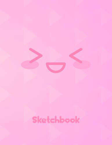 Sketchbook: Cute Kawaii Blush Face Cover Large Notebook Journal Diary | 120 Pages of 8.5x11 With Blank Paper | For Girls To Drawing, Doodling, ... Aesthetic | Cute Japanese Korean Stationery