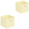 IDIMEX Stoffbox ELA, praktische Faltbox im 2er Pack, schöne Aufbewahrungsbox faltbar, einfacher Einschubkorb in beige