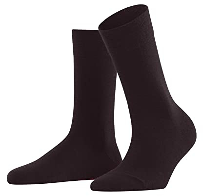 FALKE Damen Socken Sensitive Berlin W So Wolle Baumwolle mit Komfortbund 1 Paar, Rot Barolo 8596, 39-42