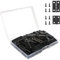 VIPMOON 70 Pcs Small Hinges Set, Jewelry Box Mini Hinges, 2 Size Home Hardware for Doll House Crafts Wooden Jewelry Box, 300 Pcs 7mm Small Screws with Portable Storage Box