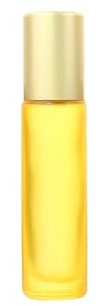 12Pcs 10ml Frosted Essential Oil Roller Bottles Glass Empty Containers with Stainless Steel Ball for Essential Oils, Perfumes and Lip Balms(yellow)