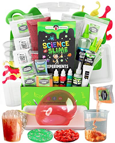 Original Stationery Kit de Slime Scientifique pour Filles et Garçons, Kit Complet de Fabrication de Slime, Crunchy et pour Faire de l’Oobleck, Jeux des Sciences of Slime Cadeaux Enfants