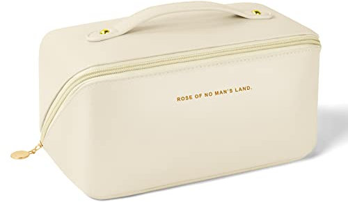 Aucuu Reise Kosmetiktasche, PU Leder Tragbar Reise Make-up Tasche mit Großer Kapazität Wasserdichter, Portable Schminktasche Kulturbeutel-Organizer für Toilettenartikel