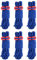 TRIWONDER Tent Guy Ropes 4mm Reflective Paracord Cord Guy Line with Adjuster 4m Tarp Rope for Camping Awning Hammock (Blue - 6 Pcs)