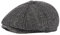 Sleeping forest Schiebermütze mit Ohrenklappen Newsboy Cap mit Klappen Winter Cap 8 PanelFlatcap Herren Dicker Schirmmütze Peaky Herbst/Winter Gatsby Cap Retro Fischgräten Schlägermütze Grau (XXL)