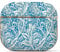 Berkin Arts Compatible with AirPods Pro 2nd Generation Case Rose Gold Hard Cover with Keychain Damask pattern(Arcadia Blue Floral by William Morris)