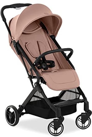 hauck Travel N Care Plus, Hazelnut - Reisebuggy für Kinder ab Geburt bis 22 kg mit Liegefunktion & Kopfposter - Leicht (7,2 kg) & Einhändig Faltbar - Selbststehend - UPF 50+ & Netzfenster