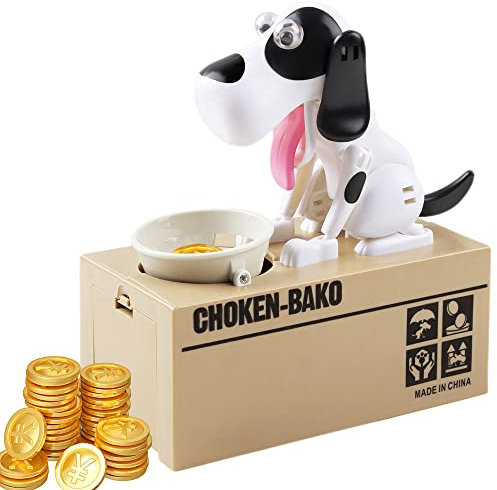 Lotvic Hund Spardose Elektronisch, Hungriger Hund Spardose, Welpen-Sparschwein, Spardose Kinder, Geburtstagsgeschenk für Kinder
