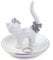 Titanape Katzengeschenke für Frauen, lustige Katzenringhalter, Schmuckschale, Katzen-Themen-Geschenke für Frauen, Katzenliebhaber, Geburtstag, Verlobung, niedliche Katze, Ornament Dekor