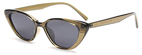kachawoo Gafas de sol polarizadas ojo de gato mujeres estilo retro gafas de sol hombres TR90 marco sombrillas vintage, verde con gris, large