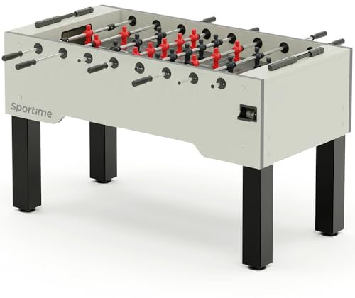 Sportime Tischkicker Hurricane | Chrome-Kickerstangen, 2,2 mm Wandstärke | (R) Evolution Spielfeld, 20 mm High-Pressure-Laminat | Guardian Gleitlager | 5 Jahre Garantie