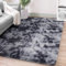 FVVRAX Ultra-Plush Shaggy Area Rug for Bedroom & Living Room – Machine Washable Luxury Tie-Dye Carpet, Non-Slip Fluffy Floor Mat for Cosy Homes, Nursery & Dorm Decor, 120x180cm, Dark Grey