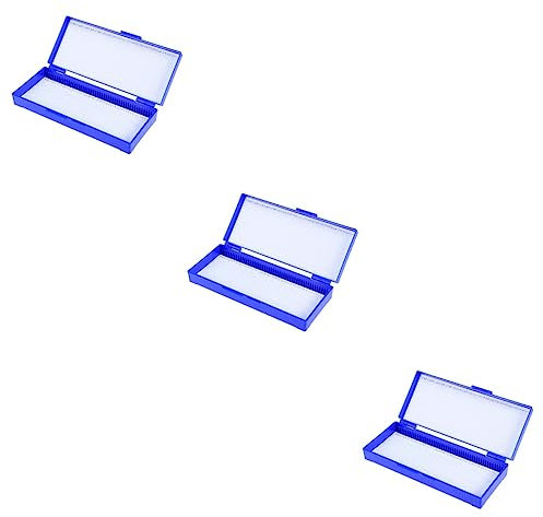 iplusmile Objektträger Box 3er-box Aufbewahrung Von Objektträgern Cajas Organizadoras Labor-ausstattung Leicht Zu Reinigen Präparierte Objektträger Laborgeräte Folien Kasten Mikroskop