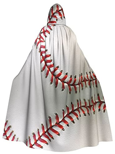 BUULOO Baseball-Umhang mit Kapuze, für Erwachsene, leicht, für Halloween, Cosplay, Kostüme, Party-Dekoration.