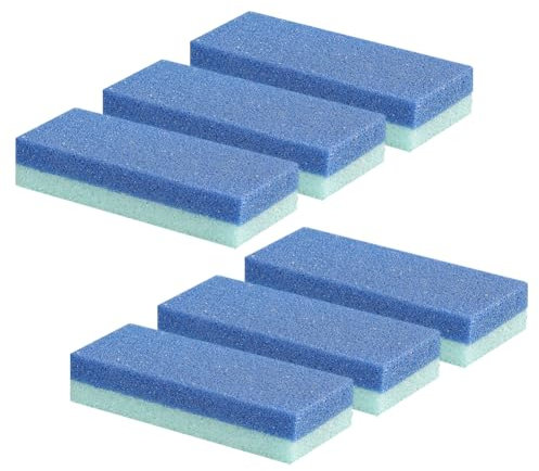 UUYYEO 6 Stück Fuß Bimsstein Pediküre Pediküre Peeling Steinfüße harte Haut Hornhaut Entferner Schrubber Peeling Stein Fußfeile für abgestorbene Haut Blau