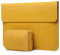HYZUO 15 Inch Laptop Sleeve Bag for 2024 2023 MacBook Air 15 M3 A3114 M2 A2941, 15 Surface Laptop 6/5/4/3, MacBook Pro 15 2019-2016 A1990 A1707, Faux Suede Leather Case with Pouch, Olive Yellow-H