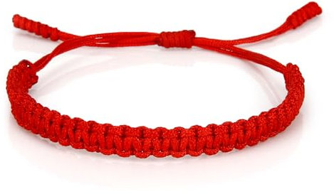 Bracelet Tibétain Rouge Porte Bonheur - Cadeau Couple, Maman, Soeur, Mamie, Fille - Bracelet Brésilien Femme, Couple Distance - Corde Rouge