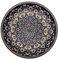 PODARI Lagan Rishtan Servierteller Keramikteller Ø 29 cm Muster (Blau) - Usbekische Servierplatte mit handbemaltem Design | Teller Keramik Bunt