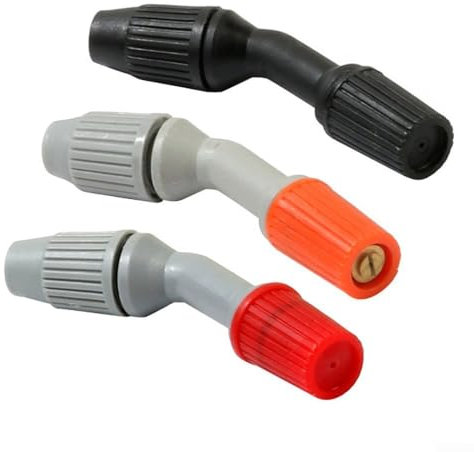 Replacement Spray Nozzle for Sprayer Lance, Ajustable Weedkiller Cone Design, Suitable for 3L/5L/8L Backpack Sprayers, Multiple Color Options(Black With Valve)