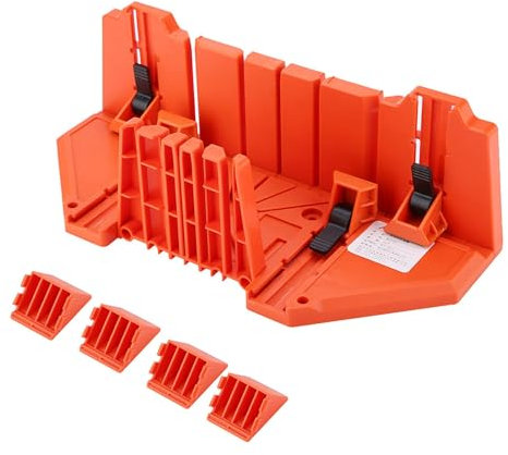Clamping Mitre Box and Saw 14 Inch Hand Saw Wood Cutting Guide with Angle Markings for Woodworking DIY and Carpentry