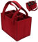 Portable 6 Bottle Wine Carrier - Reusable Felt Bottle Holder Bag With Carry Handle
