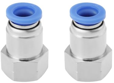 SG Store 2 Stück 7/16 UNF (20TPI) Innengewinde auf 8mm Pneumatischer Schnellverbinder 7/16 UNF Innengewinde auf 8mm Rohr Außendurchmesser Pneumatische Armaturen für Luftkompressionssysteme