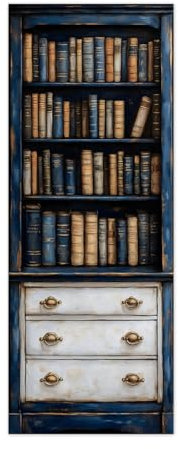 workid Türtapete Selbstklebend Türfolie Selbstklebend Türaufkleber Türposter Türsticker Fototapete 3D Effekt für Schlafzimmer Wohnzimmer Küche Vintage Buchregal Aufkleber 77 * 200cm MT-4