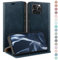 HUOUH for iPhone 15 Pro 6.1 Wallet case with RFID Blocking PU Leather,Flip Folio Book covers,Credit Card Holder Shockproof Phone case Women Men for Apple 15 Pro case Dark Blue