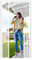Porta con zanzariera magnetica135×180cm Bianco, porta con zanzariera avvolgibile, facile da installare - per porta della camera da letto, porta del balcone, porta scorrevole, ecc.