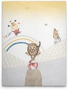 A.S. Création Leinwandbild Zirkus Tiger Kinderzimmer - Wandbild in Bunt, Beige - 30 x 40 cm - DD129373