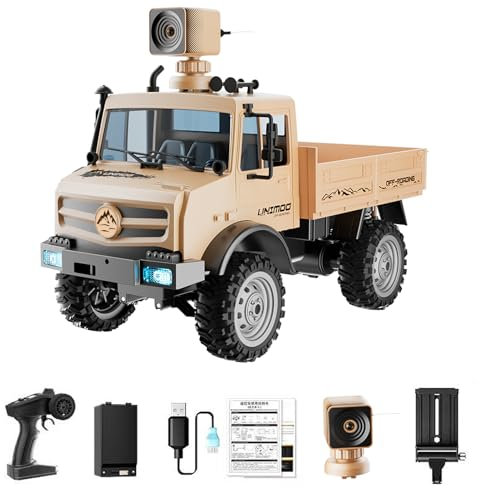 Dodoore Remote Control Cars with 720P Camera, 1/16 20km/h Off-road Car, 2.4GHz High Speed Full Scale Climbing Car Rear Drive Dual-Mode Remote Control/Phone Gifts for Adults Teen