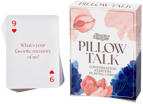 Lingo Pillow Talk Spielkarten für Paare | 52 intime Gesprächsstarter