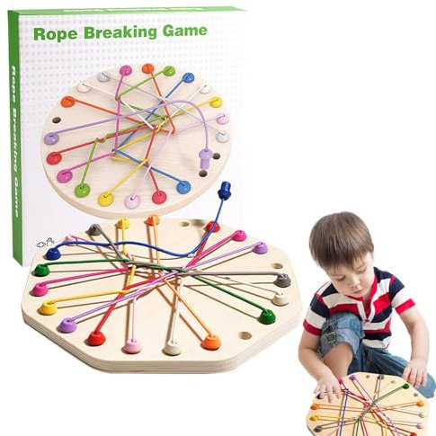Twisted Rope Puzzle Game, Rope Untying Challenge Board Game, Brainy Knots Rope Untangling Table Strategy Board Game For Family Game Night, Ages 8+