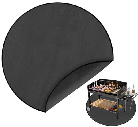 Terrassengrillmatte, Grillmatte für den Außenbereich, Schutz unter dem Camp Proof Grill – tragbare für Kamin, Foostiputing Protection Mats M