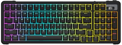 ROYALAXE Compute-Tastatur, kabellose Gaming-Tastatur mit Dreifach-Modus | Dreifach-Modus