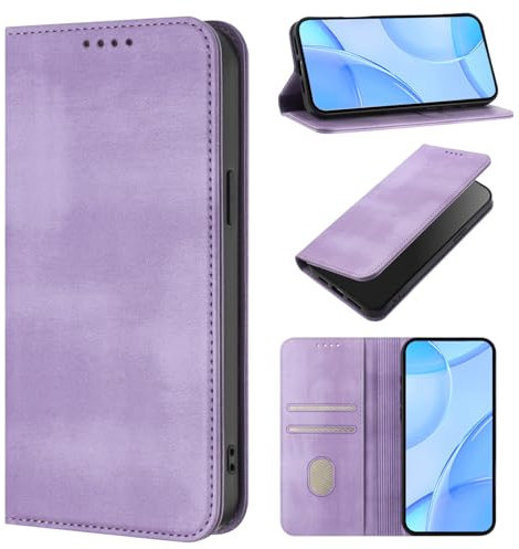 Bear Village Cover per Samsung Galaxy A54 5G, Pelle PU Custodia Flip Portafoglio Magnetica con Porta Carte [RFID Blocking], Libro Antiurto Protettiva Cover per Galaxy A54 5G, Viola