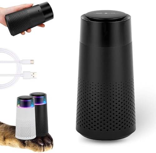 Purrair - Luftreiniger, Leise und Schnell Wirkend, Furfresh - Eliminiere KatzengerüChe Auf Autopilot, Ein RevolutionäRes Luftreinigungssystem, Das Speziell füR Tierhaushalte Entwickelt Wurde (Schwarz)