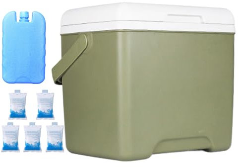 Vesidoloy Camping Kühlboxen - 13,8L Camping Outdoor Isolierbox Mit Trag Griff,Thermische Autokühlbox Mit Griff Großvolumen Lebensmittelbehälter Für Getränke Wanderungen & Roadtrips