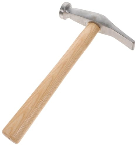 Martillo de Precisión para Zapatero de 9 Pulgadas para Reparar Calzado | Color Blanco, Mango de Madera, Acero al Carbono, Resistente al Desgaste y Antideslizante
