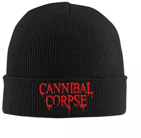 RYRFBFF Strickmütze Cannibal-Corpse-Symbol für Damen Herren Mützen Winter Warm s Gehörschutz und winddichtes Geschenk