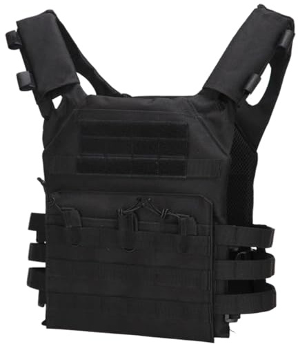 HoveeLuty Tacticals Vest for Men and Women, Lightweight Quick Release Security Vest Plate Carrier for Outdoor Paintball Shooting Wargame, Black Bulletproof Security Airsoft