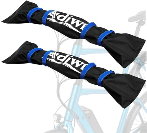 Adiwo 2 Pack Bicycle Handlebar Protector, 90cm Waterproof Ebike Handlebar Cover with Zipper and Upgraded Adjustable Adhesive, Durable Oxford Material, Dustproof, Stainproof, Suitable for all Seasons