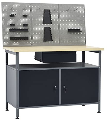 Generico Banco da Lavoro con 3 Pannelli a Parete,Articoli di ferramenta,Accessori ferramenta,Conservazione/Ordine Attrezzi,Banchi da lavoro-3053427