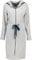 Cawö Home Bademäntel Damen Kurzmantel mit Kapuze Active 821 grau-melange-navy - 71 XS
