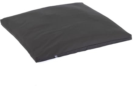 Bodhi Meditationsmatte ZABUTON | ECO Serie | Klassische Yoga Matte mit abnehmbarem Bezug aus 100% Bio-Baumwolle | Meditationsunterlage mit Reißverschluss | 80 x 80 x 5 cm | anthrazit