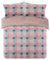 Dreamscene Check Teddy Duvet Cover with Pillowcase Super Soft Fleece Fluffy Winter Tartan Bedding Set, Blush Pink Grey - Double